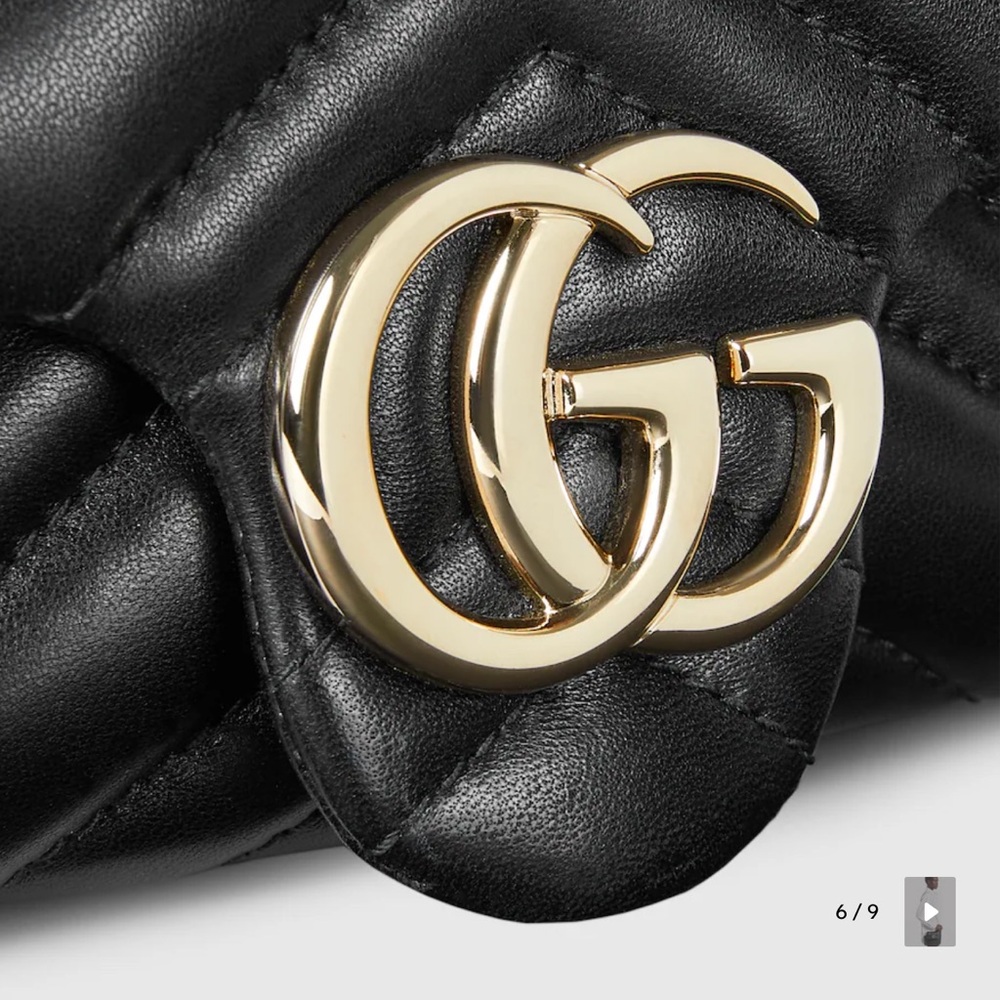 Gucci Black Crossbody Bag with Gold Chain - Picture 3 of 3